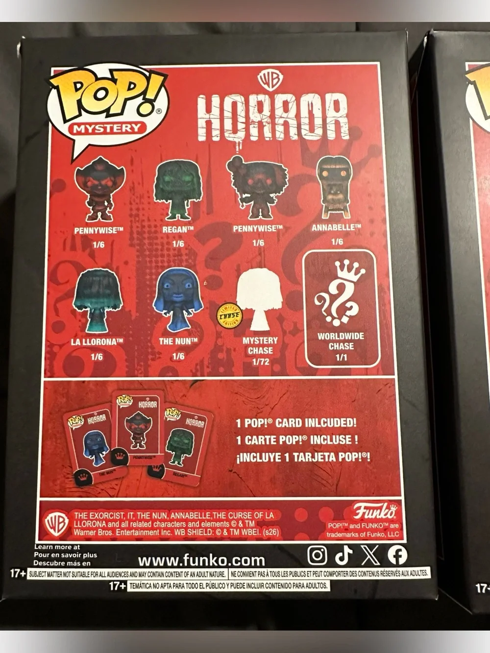 Funko Pop! Mystery Horror Lot 10 Mystery Figures with Original Packaging & Cards